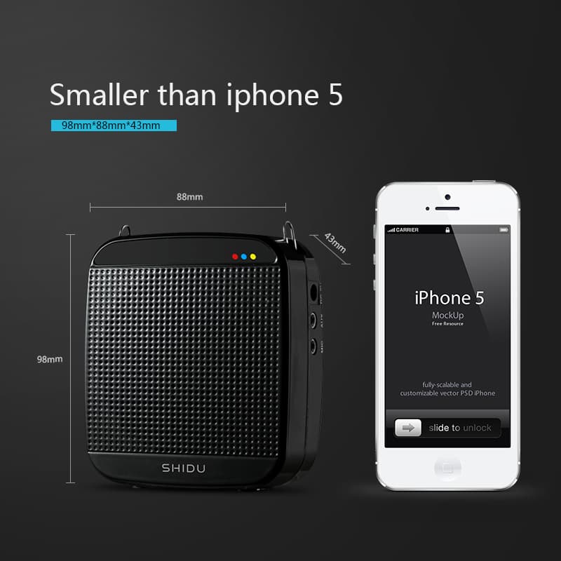 SHIDU M600 ไมค์ลำโพงพกพา ไมค์ลอย ลําโพงพกพา ลําโพงสอ พร้อม bluetooth ไมค์ช่วยสอน โทรโข่ง https://wayoza.com