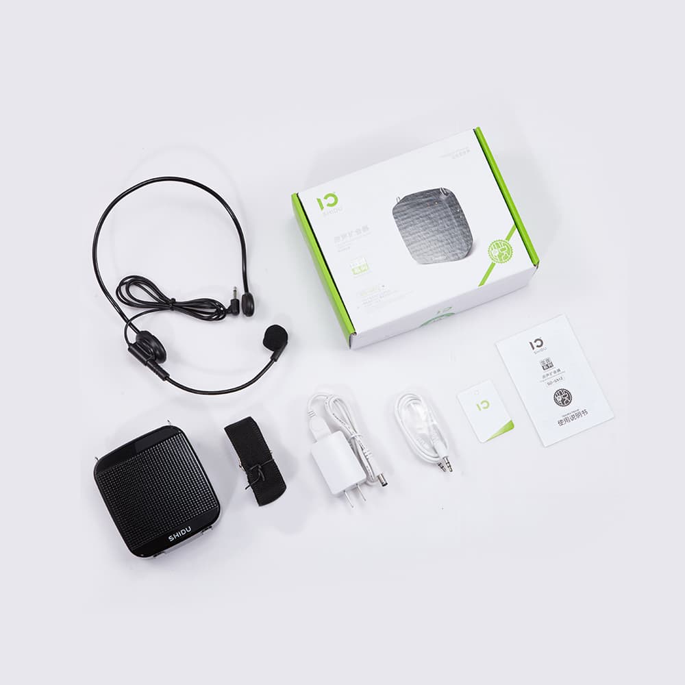 SHIDU M600 ไมค์ลำโพงพกพา ไมค์ลอย ลําโพงพกพา ลําโพงสอ พร้อม bluetooth ไมค์ช่วยสอน โทรโข่ง https://wayoza.com