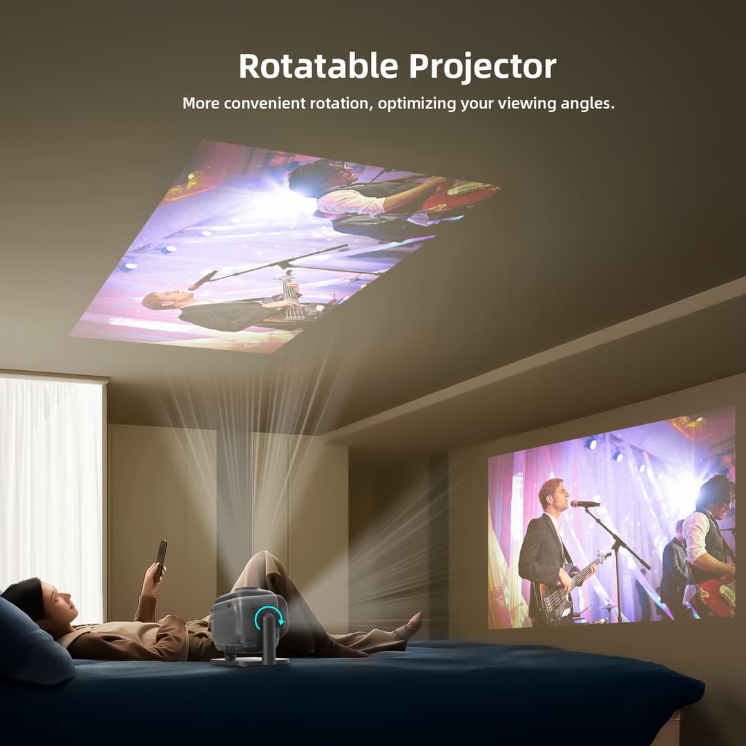 GOOJODOQ 2025 NWE โปรเจคเตอร์ Android TV 1080P โฟกัสอัตโนมัติ โปรเจคเตอร์มือถือ LCD ความละเอียดสูงสมาร์ทบลูทูธ AI การควบคุมด้วยเสียง https://wayoza.com