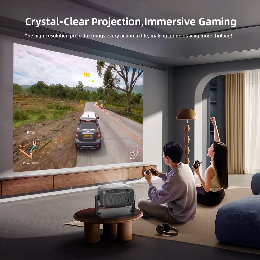 GOOJODOQ 2025 NWE โปรเจคเตอร์ Android TV 1080P โฟกัสอัตโนมัติ โปรเจคเตอร์มือถือ LCD ความละเอียดสูงสมาร์ทบลูทูธ AI การควบคุมด้วยเสียง https://wayoza.com
