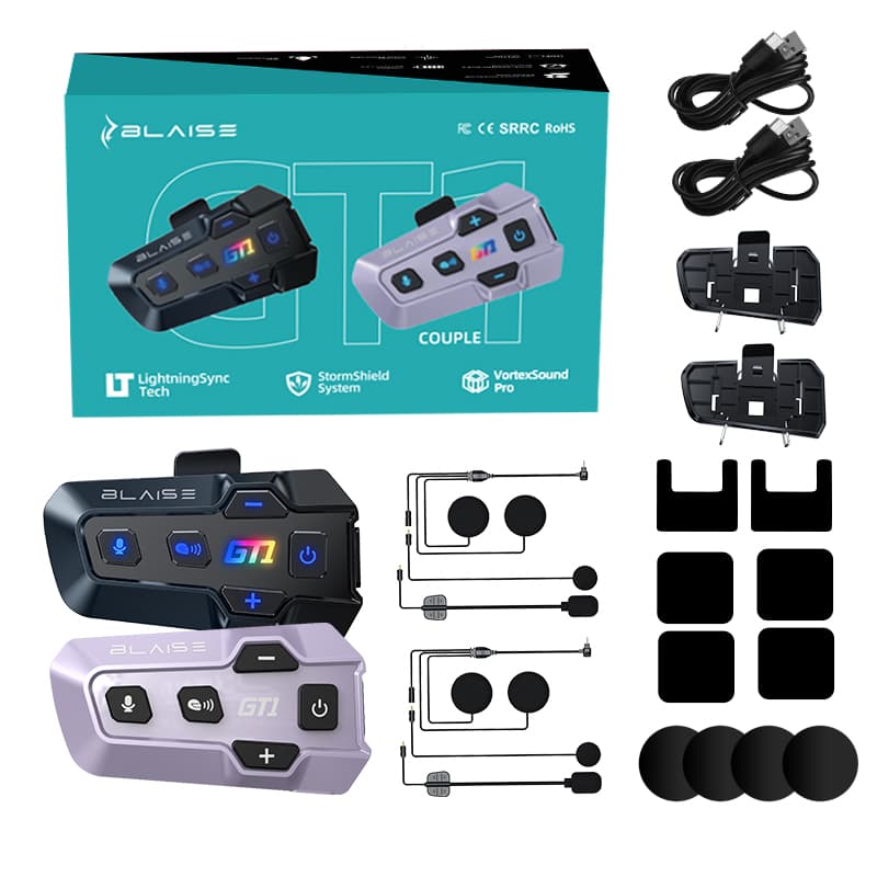 Blaise GT1 New รุ่นใหม่ หูฟังบลูทูธติดหมวก อินเตอร์คอม 2 คน พร้อมแชร์เพลง เสียงเบสหนัก ระยะทางอินเตอร์คอม 1000 เมตร ลดเสียงรบกวนอัจฉริยะ แบตเตอรี่ใช้งานนาน https://wayoza.com