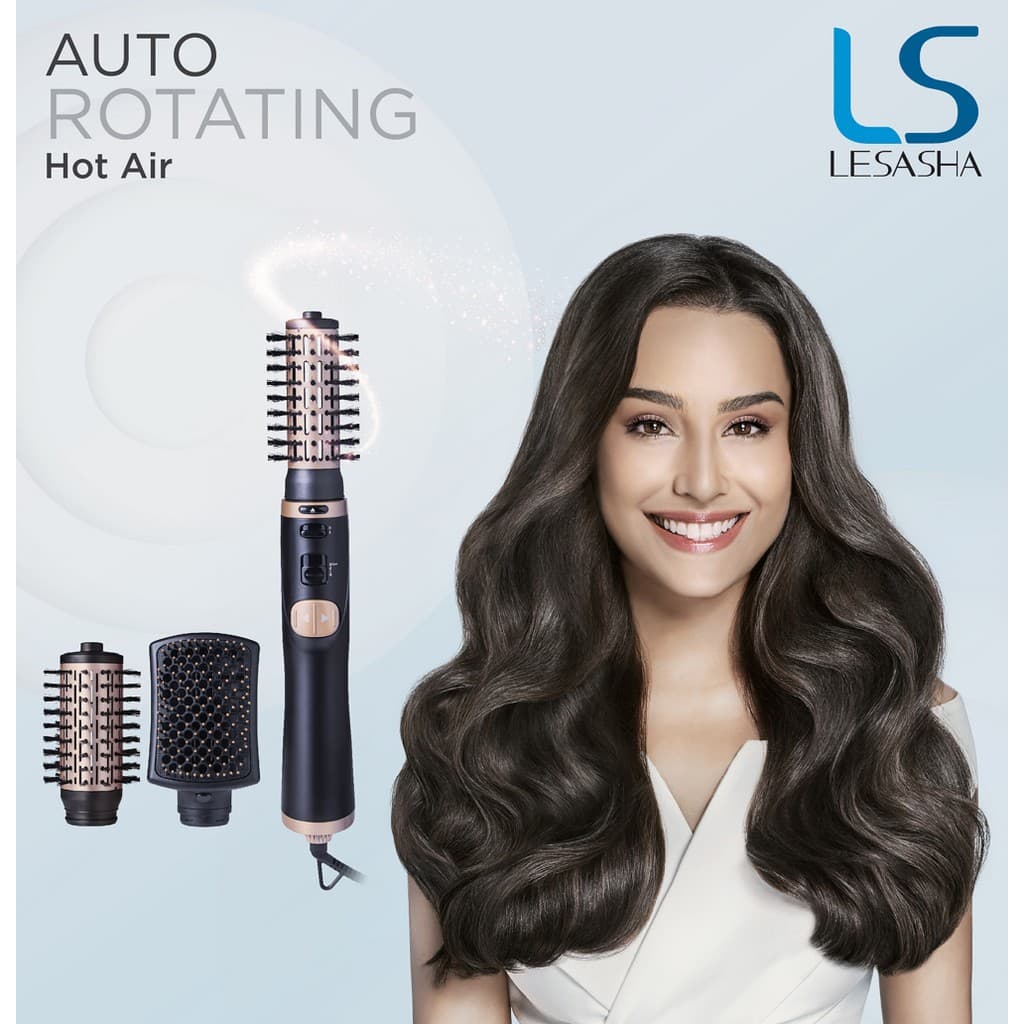 Lesasha เลอซาช่า หวีไดร์หมุนอัตโนมัติ หวีไดร์ไฟฟ้า Auto Rotating Hot Air 3in1 1000W หวีผมตรง เพิ่มวอลลุ่ม 10LS00277 https://wayoza.com