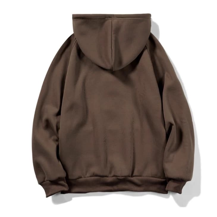 เสื้อคลุมกันหนาวแขนยาวมีฮู้ด สีน้ำตาล ไซส์ยุโรป เกรดส่งนอก ผ้าหนา ใส่ได้ทั้งชายและหญิง https://wayoza.com