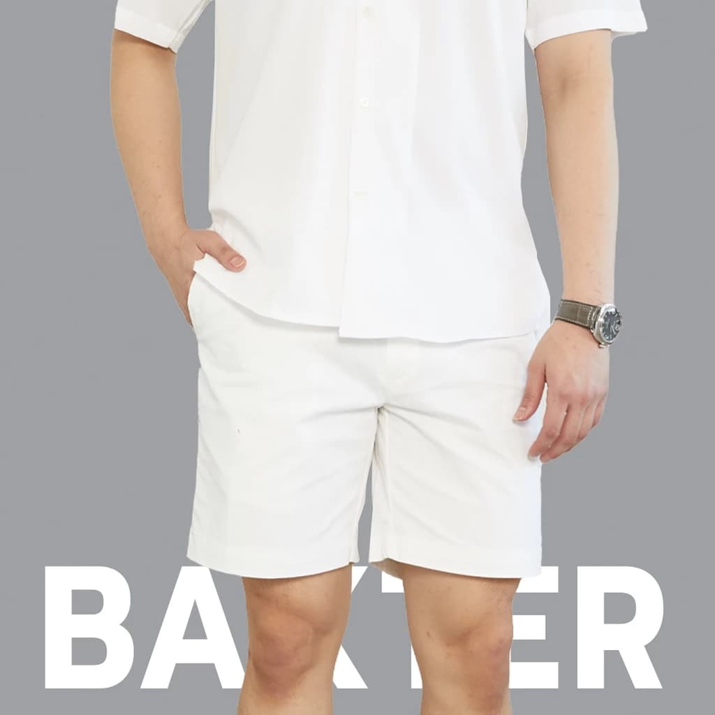 RALPH T OFFICIAL กางเกงขาสั้นผู้ชาย EXTRA FINE CHINO 16 นิ้ว รุ่น BAXTER 16 - RALPH T กางเกงขาสั้นชาย สีกรม สีดำ สีกากี สีขาว สีเทา สีมะกอก สีน้ำตาล สีแดงเข้ม https://wayoza.com