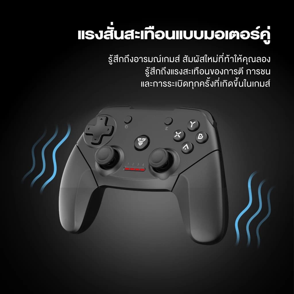 FANTECH WGP12 REVOLVER Wireless 2.4Ghz Gaming Controller จอยเกมมิ่ง joystick ระบบ X-input คอนโทรลเลอร์ พร้อมกิฟยาง สำหรับ PC/PS3 https://wayoza.com