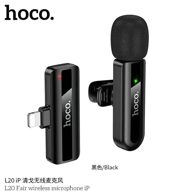 HOCO L20 Series ไมค์ไร้สาย ตัดเสียงรบกวน iOS / Type-C ไมค์ไลฟ์สด ไมค์อัดเสียง สำหรับสมาร์ทโฟน hc6 https://wayoza.com