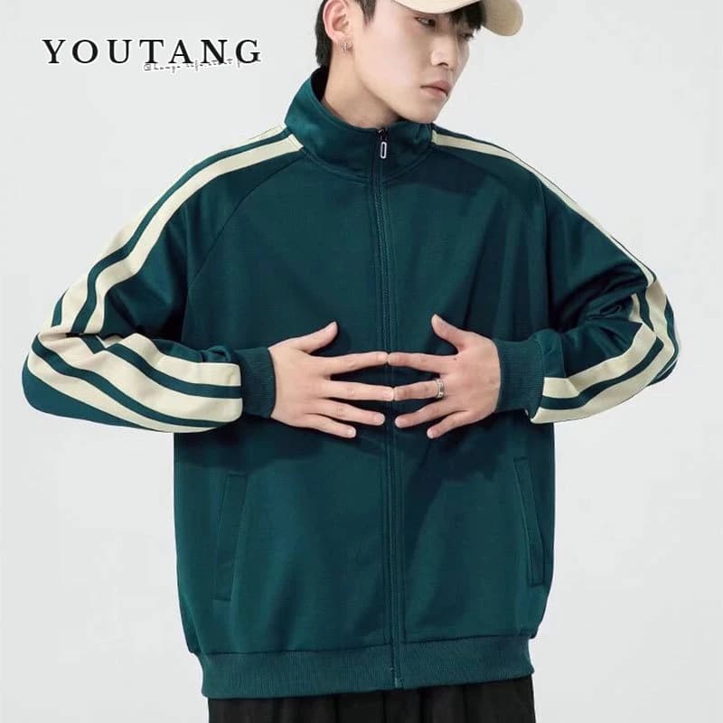 YOUTANG เสื้อวอร์ม เสื้อวอร์มกีฬา เสื้อวอร์มแขนยาว  สําหรับผู้ชาย ผู้หญิง สีขาว สีดำ สีเขียว https://wayoza.com