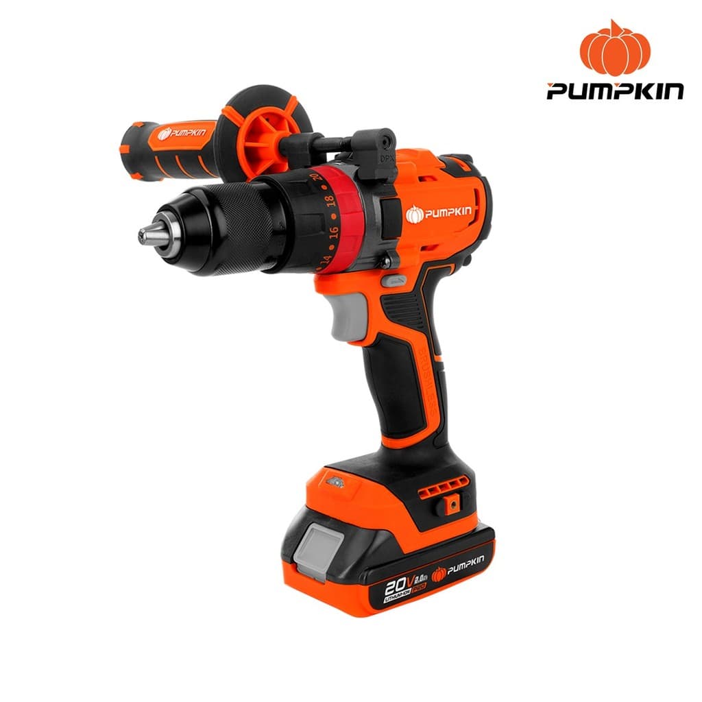 PUMPKIN รุ่น INF-13IMDB-202K แรงบิด 62 N.m สว่านไร้สาย 3 ระบบ เจาะ ขันสกรู กระแทก สว่านกระแทกไร้สาย ไร้แปรงถ่าน 13มม 20V Li-ion INFINITY POWER 20V https://wayoza.com