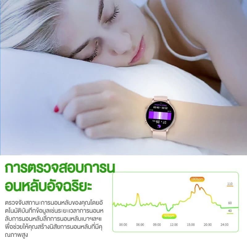 Aolon GTR 1.39 นิ้ว นาฬิกาข้อมือ สมาร์ทวอทช์ หน้าจอ PPI IPS 360*360 องศา วัดอัตราการเต้นของหัวใจ และความดันโลหิต SpO2 https://wayoza.com