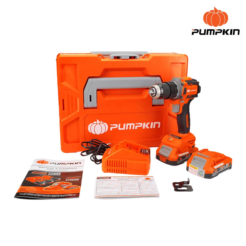 PUMPKIN รุ่น INF-13IMDB6-202K-X20 แรงบิด 60 N.m ไขควงกระแทกไร้สาย INFINITY POWER 20V สว่านกระแทกไร้สาย 6N ไร้แปรงถ่าน 13มม 20V Li-ion /50402-50403 https://wayoza.com