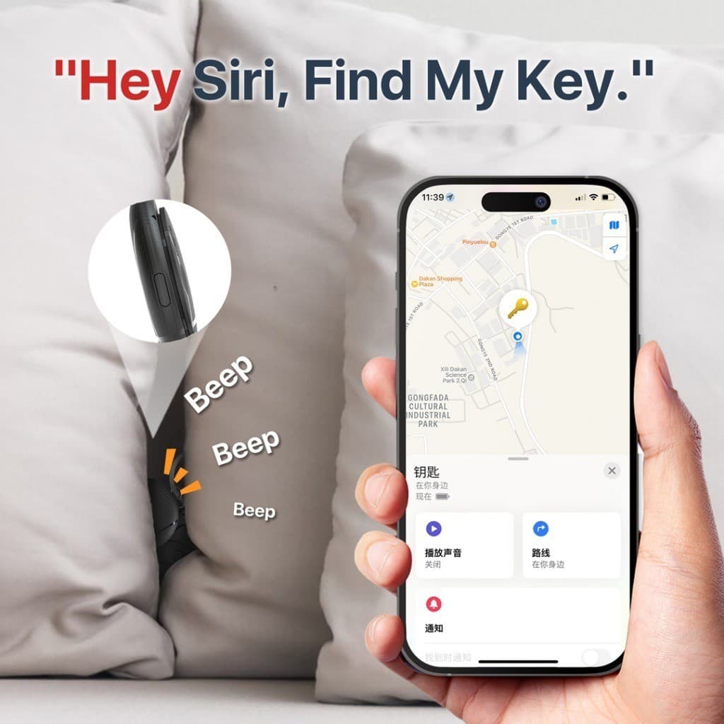 MiLi LiTag Mini Apple รองรับเครือข่าย iOS Find My ติดตามของหาย ติดตามแฟน อุปกรณ์ติดตามสัตว์ ติดตามลูก Bluetooth Tracker https://wayoza.com