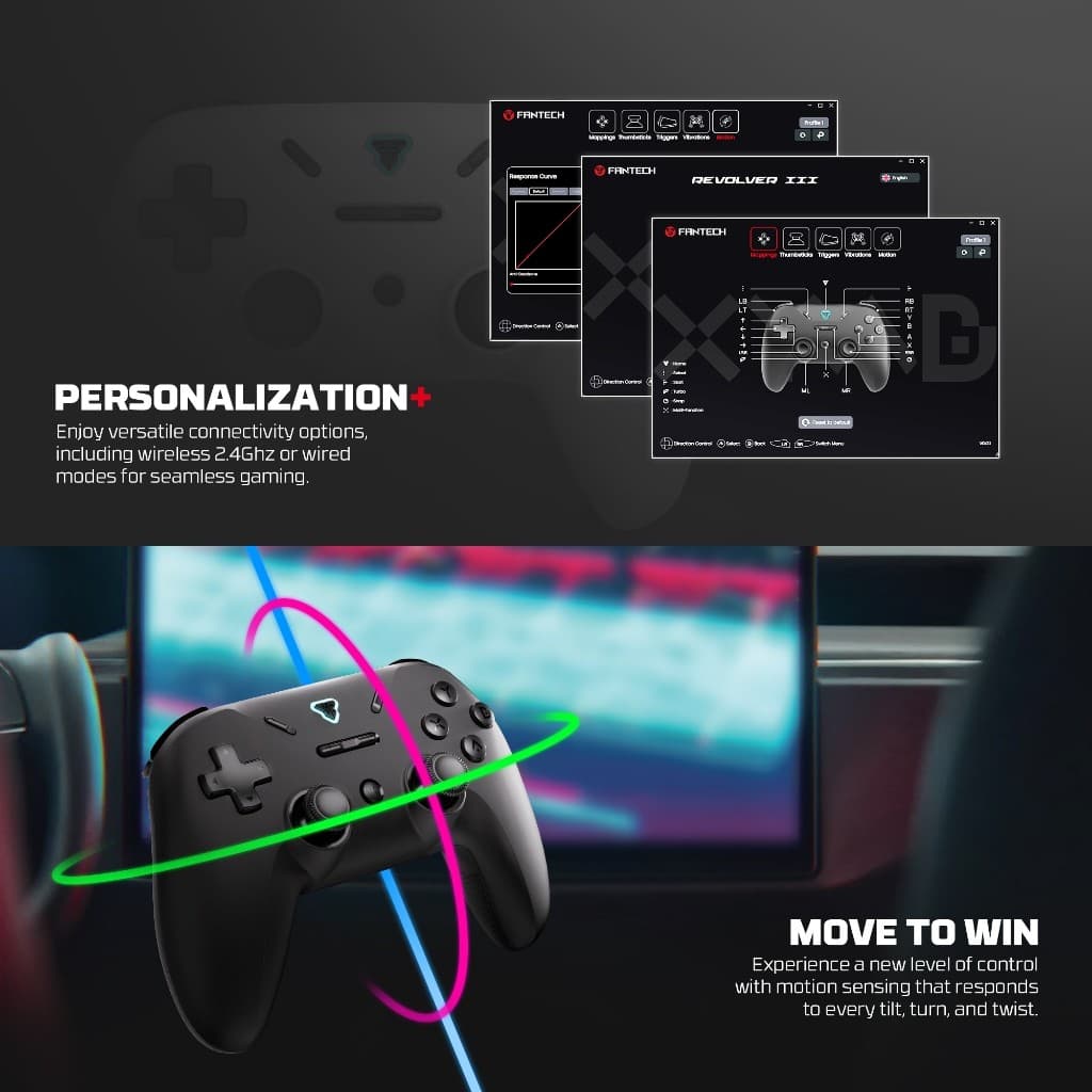 FANTECH รุ่น WGP12S จอยเกมไร้สาย จอยเกมมิ่ง Wireless gaming controller ใช้ได้ทั้งมือถือและพีซี https://wayoza.com