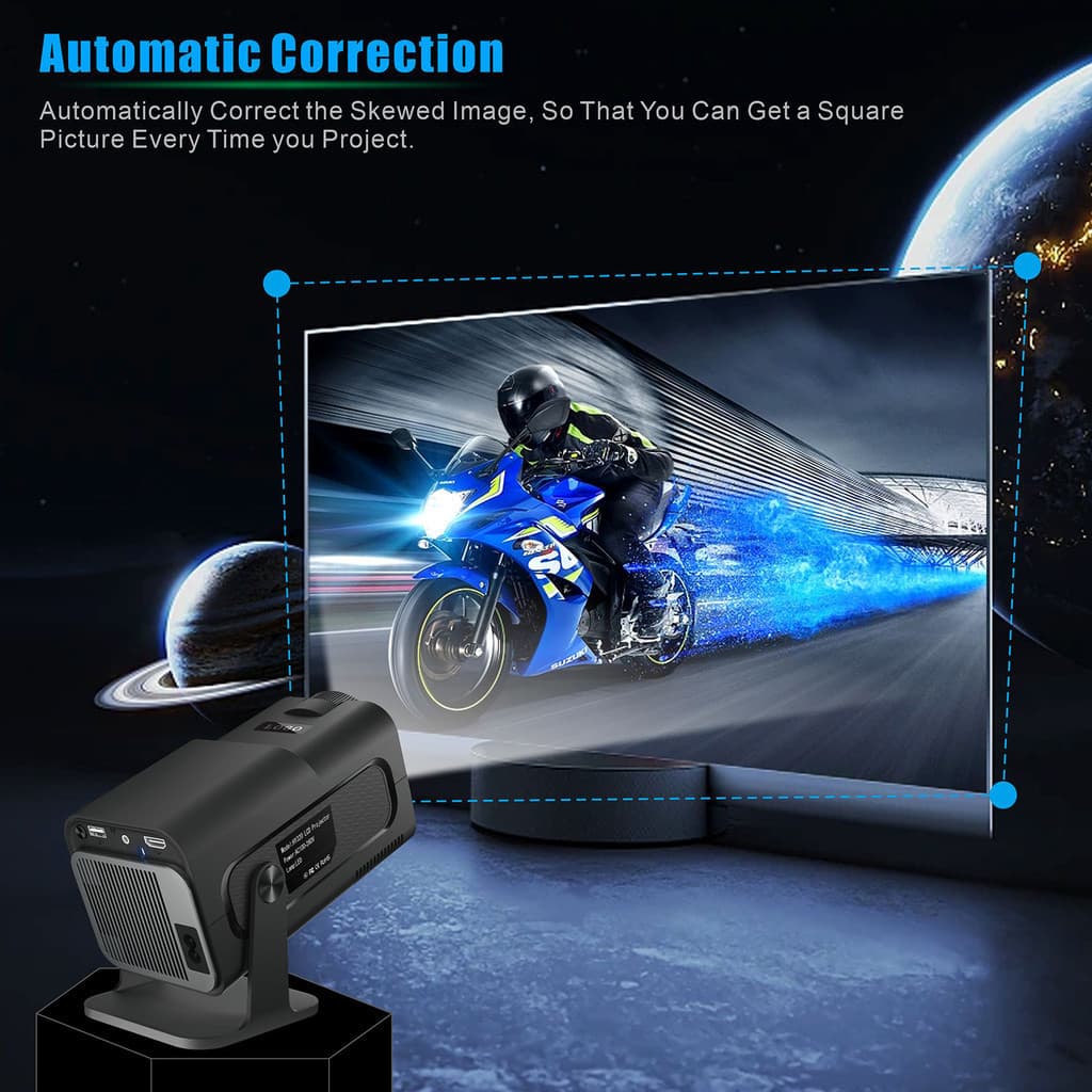 GOOJODOQ HY320 mini โปรเจคเตอร์ Android TV 4K mini projector โปรเจคเตอร์ดูหนัง https://wayoza.com