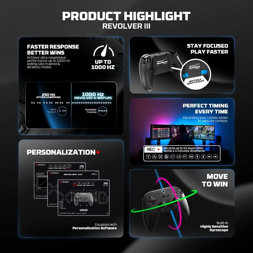 FANTECH รุ่น WGP12S จอยเกมไร้สาย จอยเกมมิ่ง Wireless gaming controller ใช้ได้ทั้งมือถือและพีซี https://wayoza.com