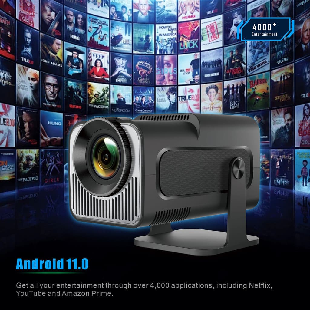 GOOJODOQ HY320 mini โปรเจคเตอร์ Android TV 4K mini projector โปรเจคเตอร์ดูหนัง https://wayoza.com