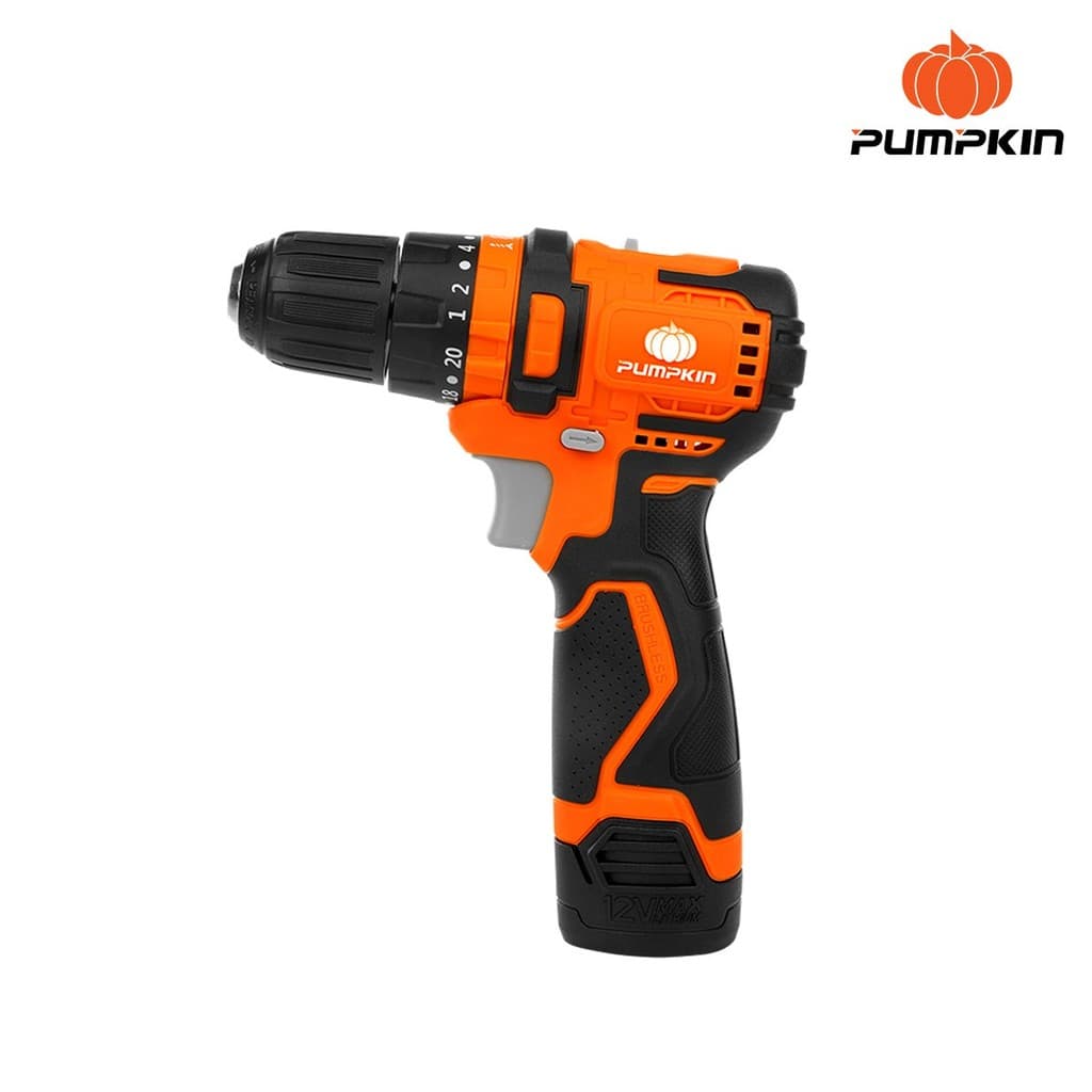 PUMPKIN รุ่น J-10IMDCB-202K แรงบิด 40 N.m สว่านไร้สาย 3 ระบบ เจาะ ขันสกรู กระแทก J-Series 12V สว่านกระแทกไร้สาย Compact ไร้แปรงถ่าน 10mm  / 50210 https://wayoza.com