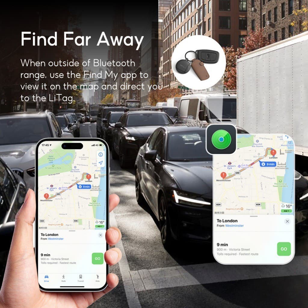 MiLi LiTag Mini Apple รองรับเครือข่าย iOS Find My ติดตามของหาย ติดตามแฟน อุปกรณ์ติดตามสัตว์ ติดตามลูก Bluetooth Tracker https://wayoza.com