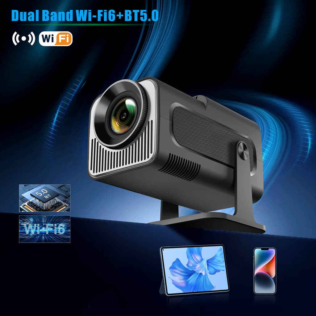 GOOJODOQ HY320 mini โปรเจคเตอร์ Android TV 4K mini projector โปรเจคเตอร์ดูหนัง https://wayoza.com