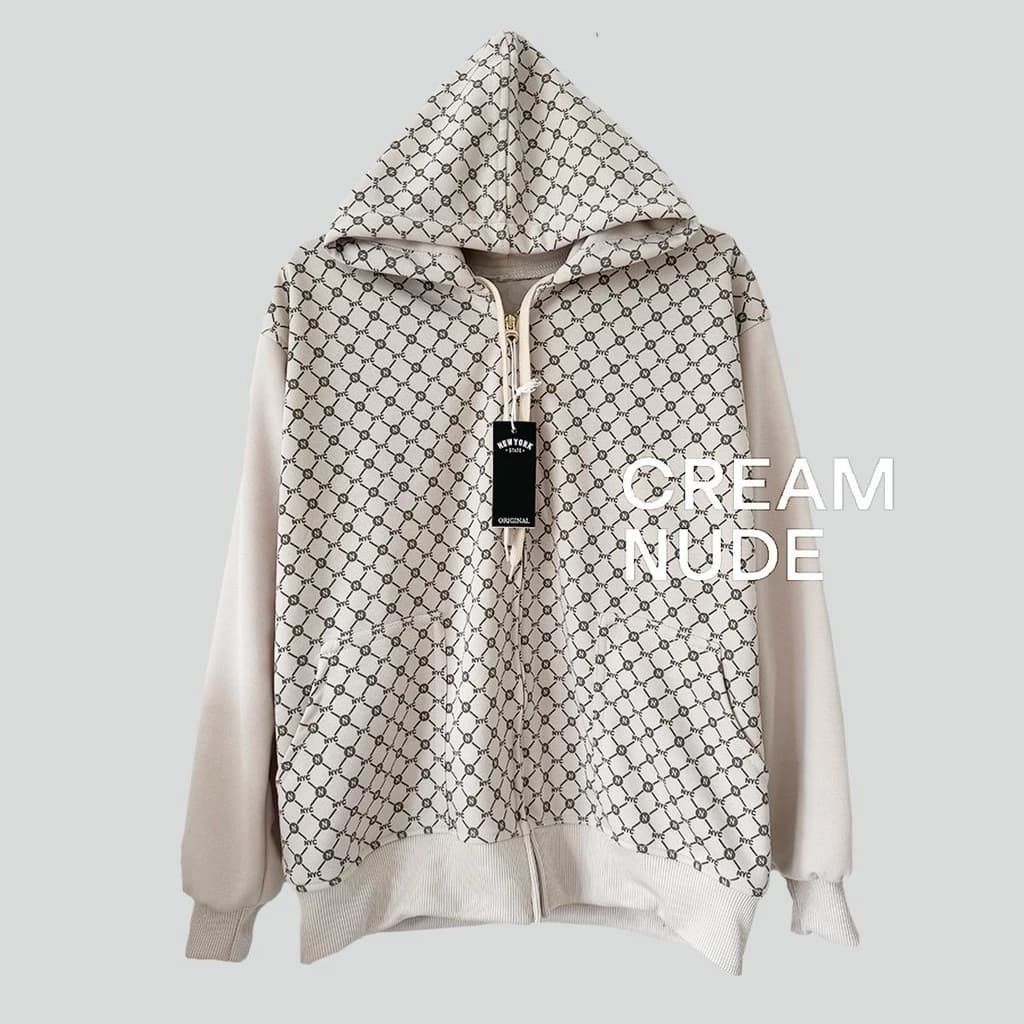 เสื้อกันหนาว New York Limited รุ่นพิมพ์ลาย พรีเมี่ยม เสื้อคลุมแขนยาว มีฮู้ด สีกรม แดง ครีม ดำ เทา เขียว กาแฟ พีช https://wayoza.com