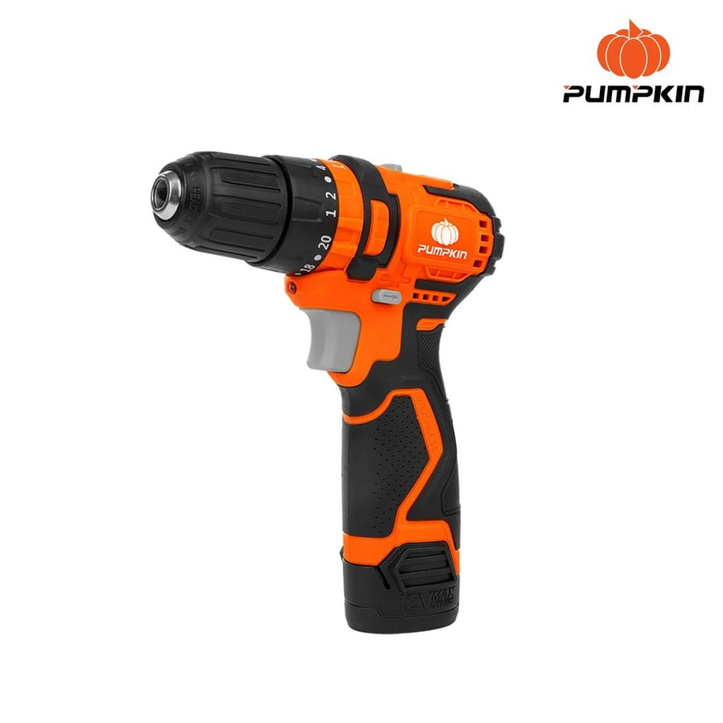 PUMPKIN รุ่น J-10IMDCB-202K แรงบิด 40 N.m สว่านไร้สาย 3 ระบบ เจาะ ขันสกรู กระแทก J-Series 12V สว่านกระแทกไร้สาย Compact ไร้แปรงถ่าน 10mm  / 50210 https://wayoza.com