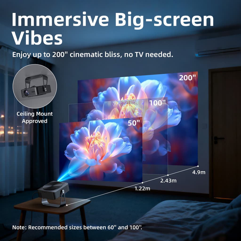 GOOJODOQ โปรเจคเตอร์ Android TV 1080P HD โฟกัสอัตโนมัติ projector ดูหนัง โฟกัสอัตโนมัติรูปภาพคุณภาพ 300 ANSI การฉายภาพอัจฉริยะปรับมุมฟรี https://wayoza.com