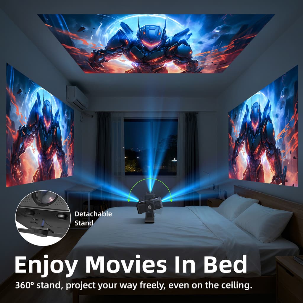 GOOJODOQ โปรเจคเตอร์ Android TV 1080P HD โฟกัสอัตโนมัติ projector ดูหนัง โฟกัสอัตโนมัติรูปภาพคุณภาพ 300 ANSI การฉายภาพอัจฉริยะปรับมุมฟรี https://wayoza.com