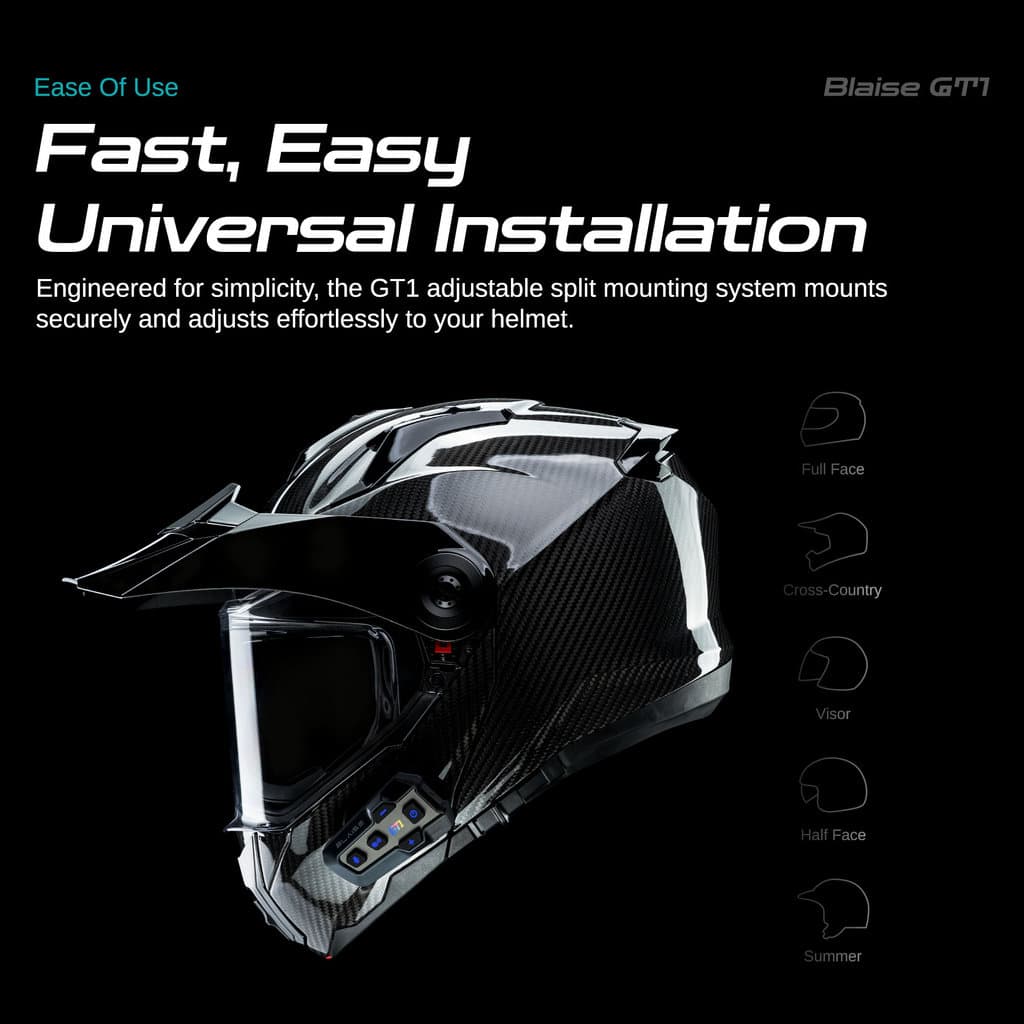 Blaise GT1 New รุ่นใหม่ หูฟังบลูทูธติดหมวก อินเตอร์คอม 2 คน พร้อมแชร์เพลง เสียงเบสหนัก ระยะทางอินเตอร์คอม 1000 เมตร ลดเสียงรบกวนอัจฉริยะ แบตเตอรี่ใช้งานนาน https://wayoza.com