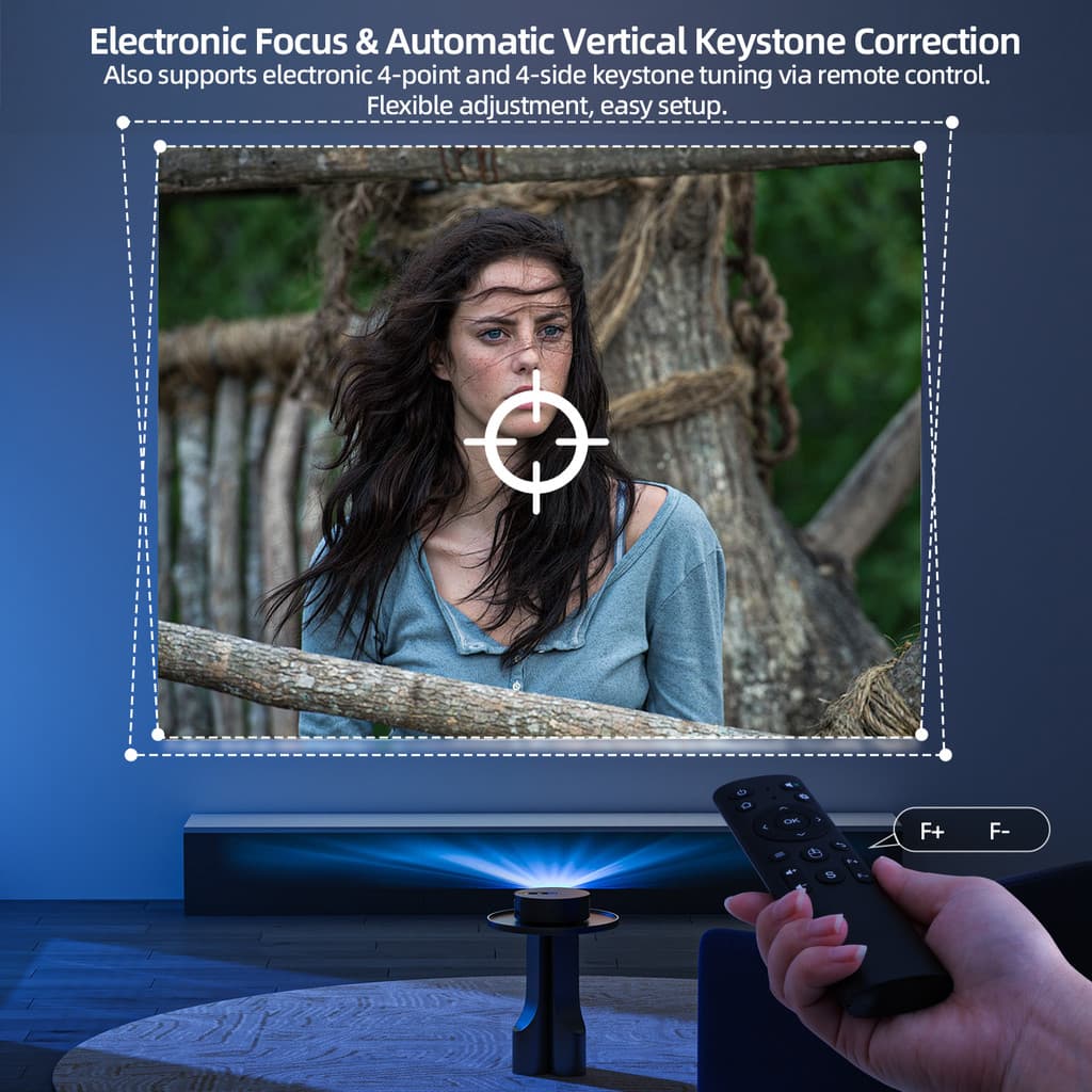 GOOJODOQ โปรเจคเตอร์ Android TV รองรับ 4K projector ดูหนัง 1080P HD สมาร์ทโปรเจคเตอร์ เครื่องฉายโปรเจคเตอร์มือถือ https://wayoza.com