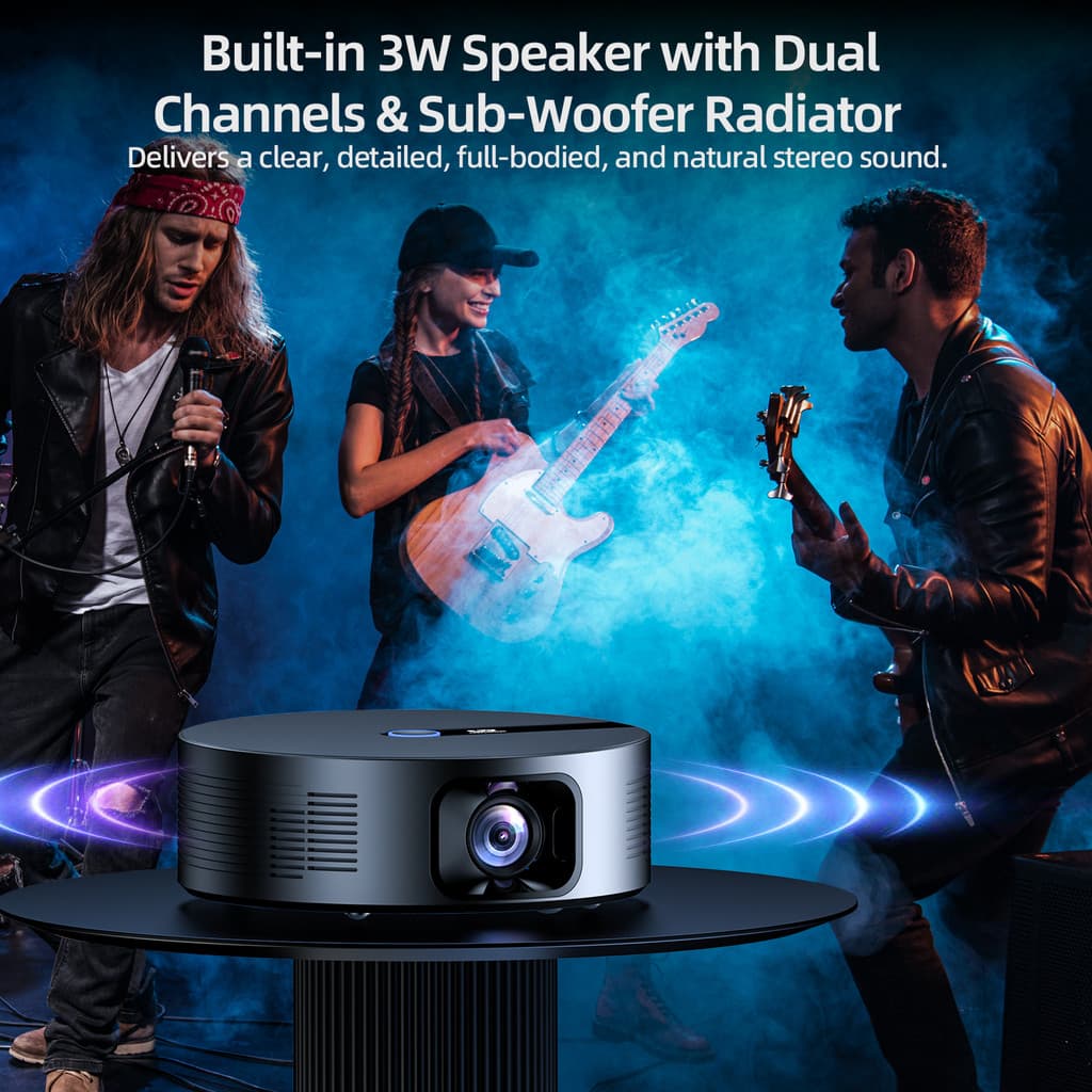 GOOJODOQ โปรเจคเตอร์ Android TV รองรับ 4K projector ดูหนัง 1080P HD สมาร์ทโปรเจคเตอร์ เครื่องฉายโปรเจคเตอร์มือถือ https://wayoza.com