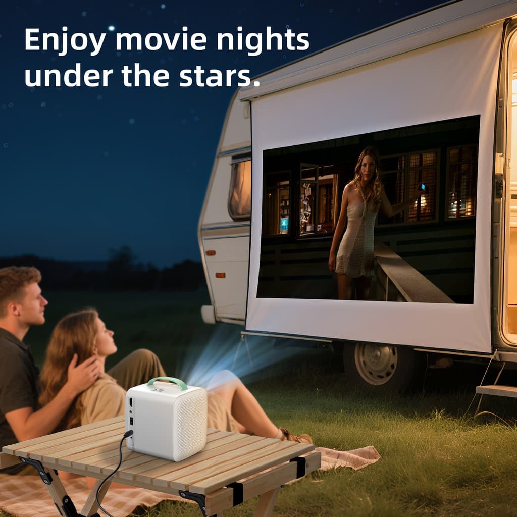 GOOJODOQ โปรเจคเตอร์ Android TV รองรับสูงสุด 1080P มินิโปรเจคเตอร์แบบพกพาความละเอียดสูง 720P ความละเอียด 2.4G + 5G Dual-Band WiFi เหมาะสําหรับฉากต่างๆ https://wayoza.com