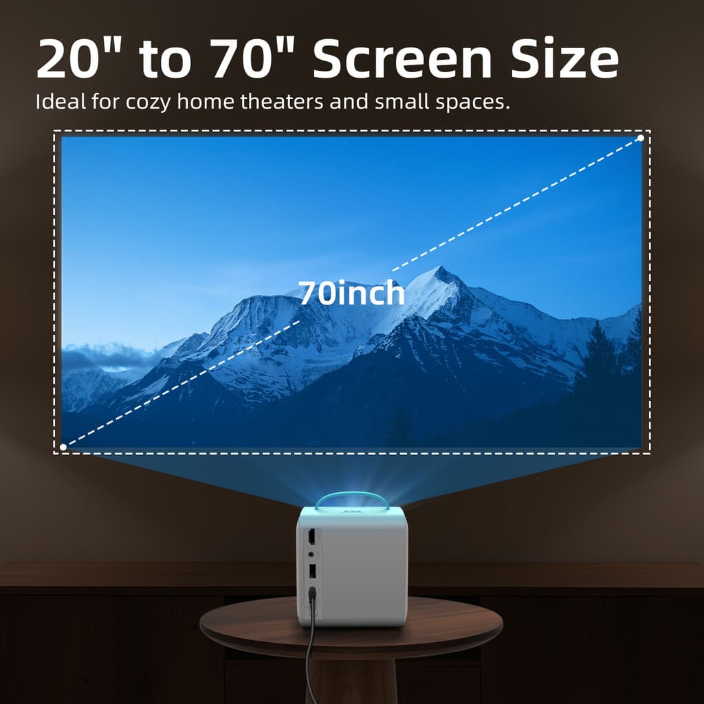 GOOJODOQ โปรเจคเตอร์ Android TV รองรับสูงสุด 1080P มินิโปรเจคเตอร์แบบพกพาความละเอียดสูง 720P ความละเอียด 2.4G + 5G Dual-Band WiFi เหมาะสําหรับฉากต่างๆ https://wayoza.com