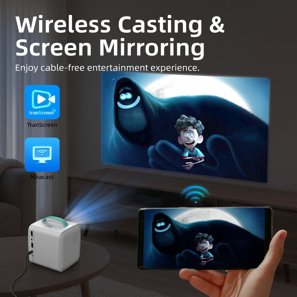 GOOJODOQ โปรเจคเตอร์ Android TV รองรับสูงสุด 1080P มินิโปรเจคเตอร์แบบพกพาความละเอียดสูง 720P ความละเอียด 2.4G + 5G Dual-Band WiFi เหมาะสําหรับฉากต่างๆ https://wayoza.com