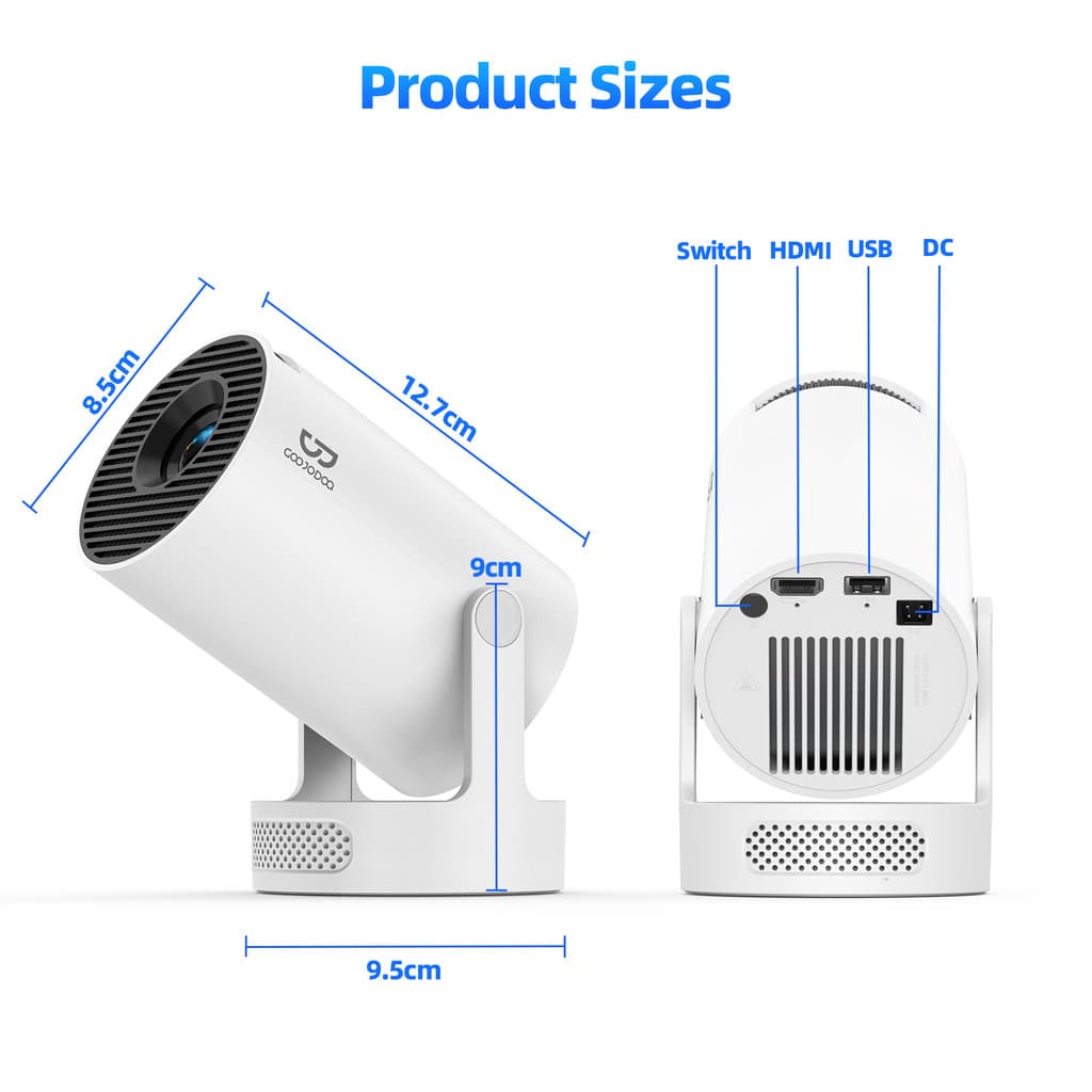 GOOJODOQ HY300 Ultra โปรเจคเตอร์ Android TV 4K โปรเจคเตอร์พกพา projector ดูหนัง Android 11 270° ฟรีมุมบลูทูธ 5.4 130"จอแสดงผลหน้าจอขนาดใหญ่ https://wayoza.com