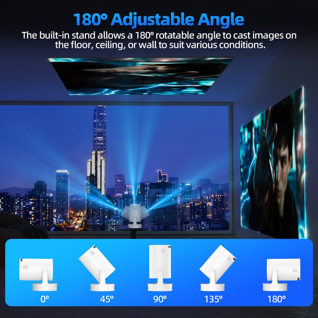 GOOJODOQ HY300 Ultra โปรเจคเตอร์ Android TV 4K โปรเจคเตอร์พกพา projector ดูหนัง Android 11 270° ฟรีมุมบลูทูธ 5.4 130"จอแสดงผลหน้าจอขนาดใหญ่ https://wayoza.com