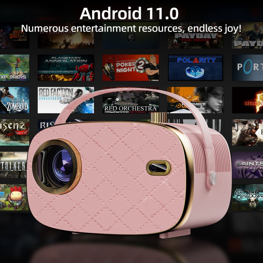 GOOJODOQ โปรเจคเตอร์ Android TV รองรับ 4K projector ดูหนัง 720P HD โปรเจคเตอร์ Hassl ฟรี Setup และสะดวกรีโมทคอนโทรลลําโพงบลูทูธความเข้ากันได้อย่างกว้างขวาง https://wayoza.com