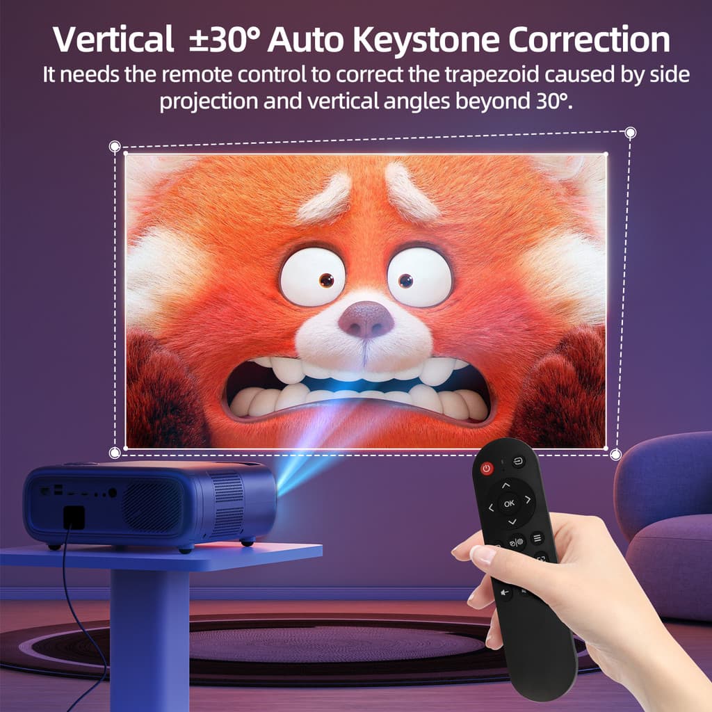 GOOJODOQ โปรเจคเตอร์ Android TV รองรับ 4K 1080P HD โปรเจคเตอร์ Android 9.0 ระบบสําหรับแอปที่อุดมสมบูรณ์สูงสุด 300 จอแสดงผลการฉายภาพขนาดใหญ่ https://wayoza.com