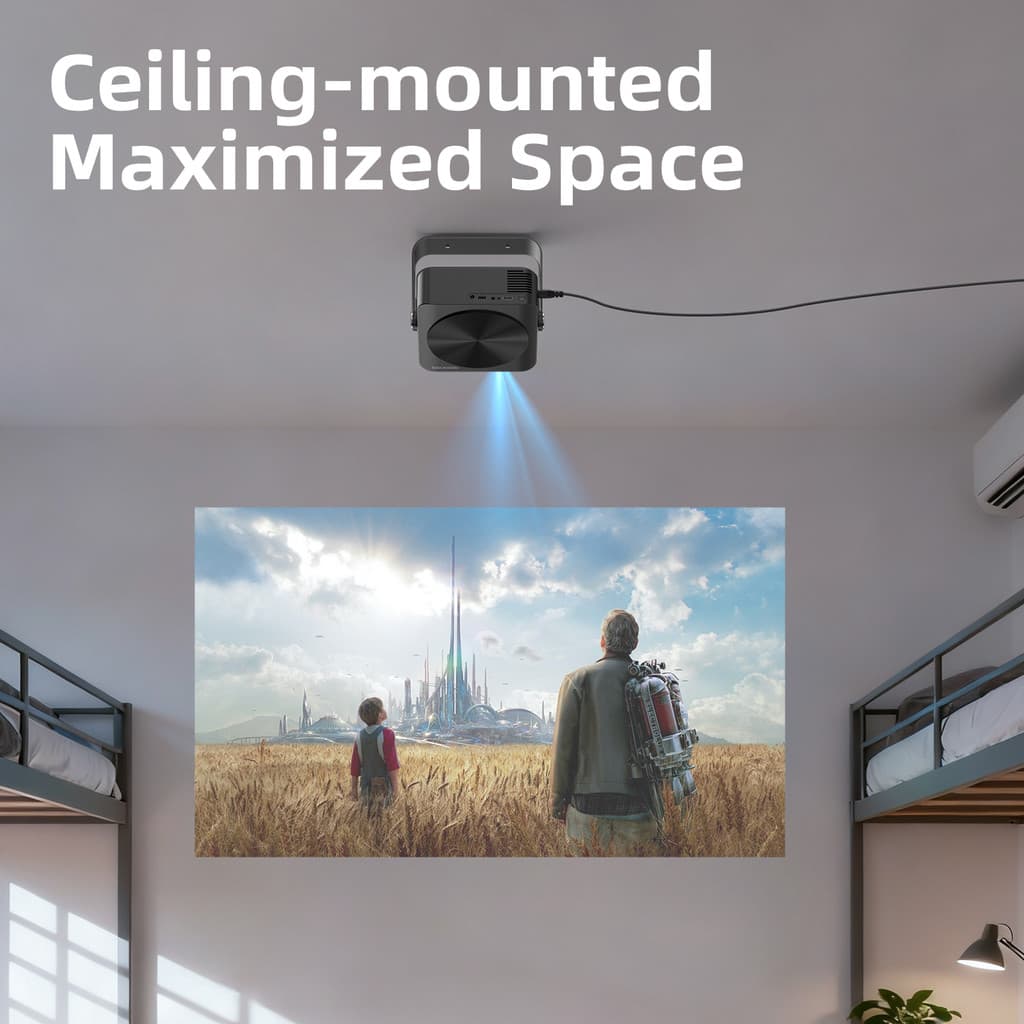 GOOJODOQ โปรเจคเตอร์ Android TV 1080P HD โฟกัสอัตโนมัติ projector ดูหนัง โฟกัสอัตโนมัติรูปภาพคุณภาพ 300 ANSI การฉายภาพอัจฉริยะปรับมุมฟรี https://wayoza.com