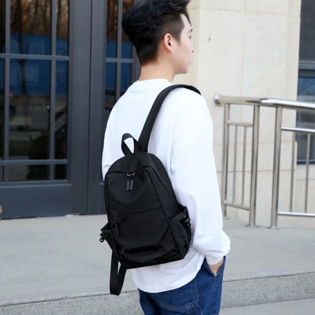 กระเป๋าเป้สะพายหลัง กระเป๋านักเรียน ขนาดเล็ก 10 ลิตร สําหรับผู้ชาย และผู้หญิง สีดำ เทา กรม