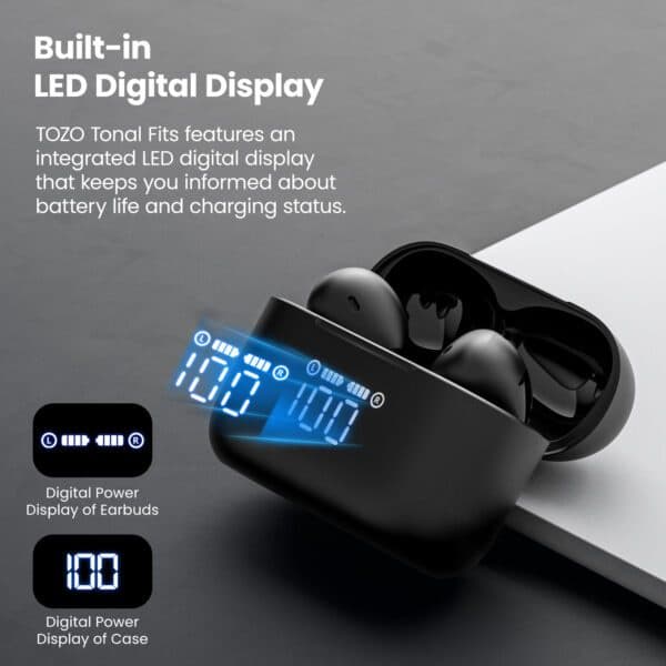 TOZO Tonal Fits หูฟังบลูทูธ หูฟังเอียบัด หูฟังไร้สาย max 10 hr/charge, IPX6, Bluetooth 5.3 https://wayoza.com
