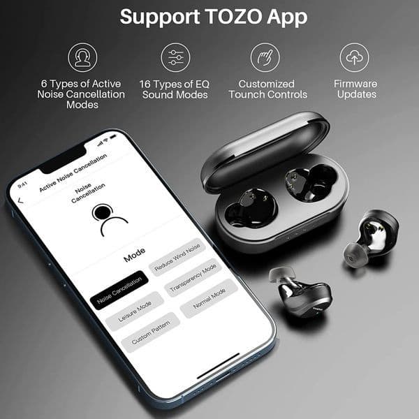 TOZO NC9 Pro หูฟังบลูทูธ In-Ear 6 Mics ENC IPX6 Bluetooth 5.3 https://wayoza.com