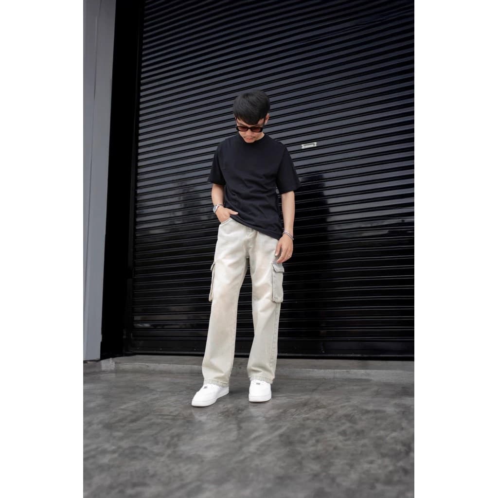 MAFEAR – กางเกงยีนส์คาร์โก้ รุ่น Cargo Denim (สีสนิม) https://wayoza.com