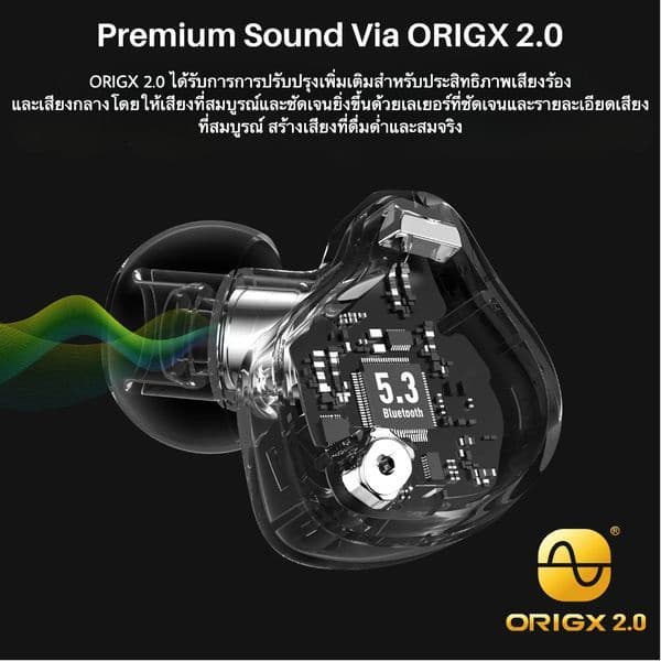 TOZO Crystal Buds หูฟังบลูทูธ In-Ear IPX8 หูฟังไร้สาย truewireless Bluetooth 5.3 https://wayoza.com