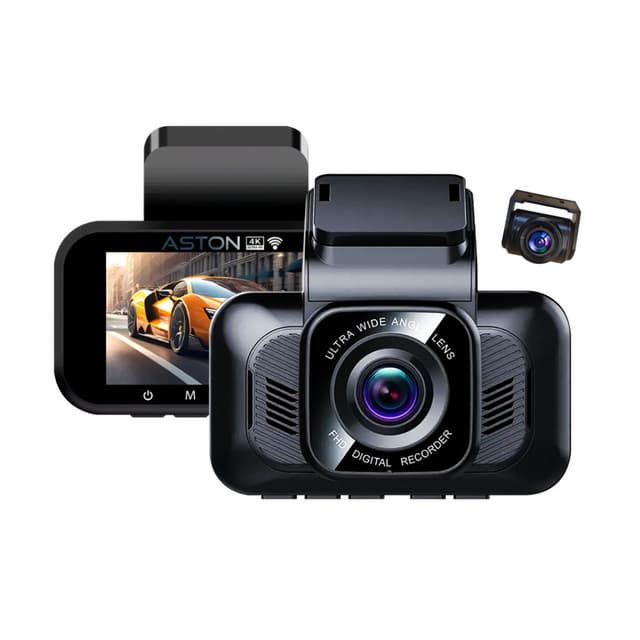 ASTON XR-4 กล้องติดรถยนต์ ชัดระดับ 4K WIFI กล้องรถหน้าหลัง กล้องหลังกันน้ำ อุปกรณ์ครบ ประกัน 1 ปี