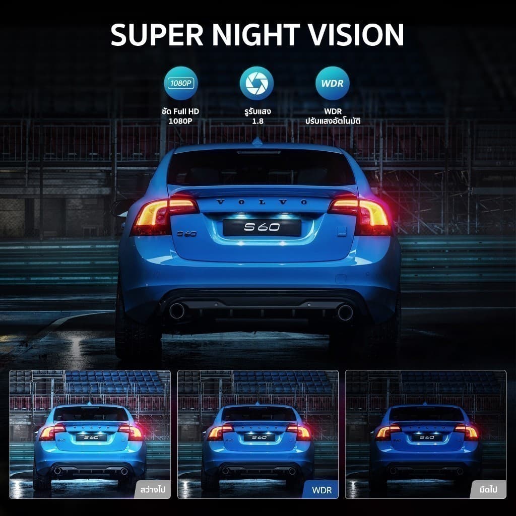 AZDOME M330 กล้องติดรถ 1080P Full HD มุมกว้าง 150 องศา WIFI ทนแดดสูงด้วย Capacitor รับประกัน 1 ปี https://wayoza.com