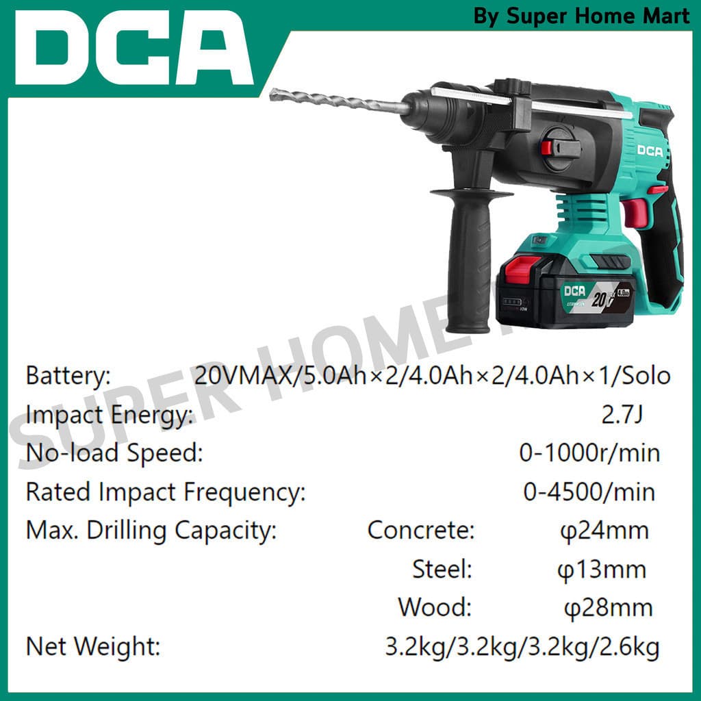 DCA รุ่น ADZC04-24(DM) สว่านโรตารี่ไร้สาย 20 โวลท์ https://wayoza.com