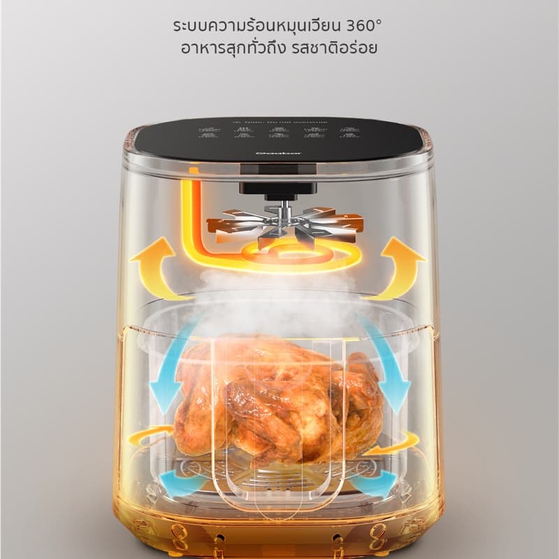 Gaabor รุ่น AF65M-BK01A หม้อทอดไร้น้ำมัน 6.5 ลิตร หม้อทอดไร้น้ำมันไฟฟ้า 1400W ขนาดใหญ่ อเนกประสงค์ อบลมร้อน Air fryer https://wayoza.com