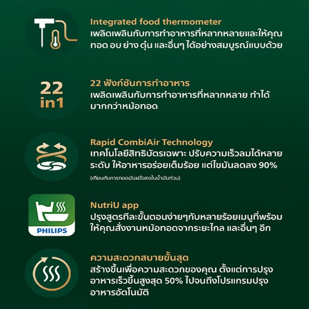 Philips HD9880/90 Series 7000 AirFryer หม้อทอดอากาศฟิลิปส์ หม้อทอด ไร้น้ำมัน 8.3 L https://wayoza.com