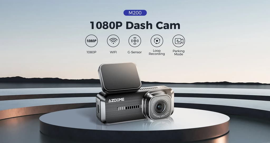 AZDOME M200 กล้องติดรถ 1080P Full HD มุมกว้าง 150 องศา WIFI ทนแดดสูงด้วย Capacitor รับประกัน 1 ปี https://wayoza.com