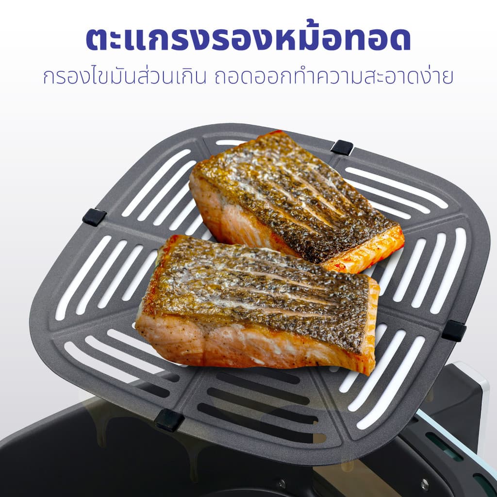 KASHIWA รุ่น KW-803 หม้อทอดไร้น้ำมัน ขนาด 8 ลิตร หม้อทอด air fryer มีช่องใสมองเห็นอาหาร หม้ออบลมร้อน https://wayoza.com