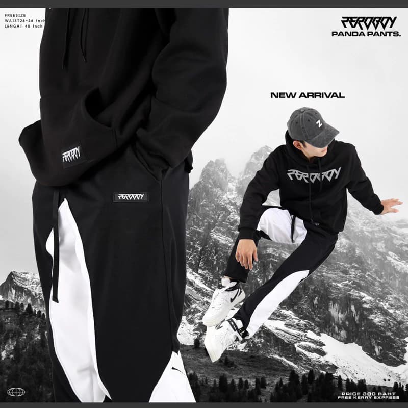 ZEROBOY - DARK PANTS  กางเกงวอร์มขายาวสีดำ New Arrival https://wayoza.com